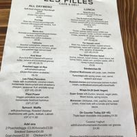Vegan menu with lots of yummy options! at Les Filles in London