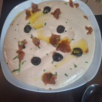 Mazamorra con membrillo y aceitunas at D'ucles in Cordoba