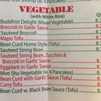 Menu at Lin's Garden in Rochester