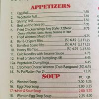 Appetizers, soup at Lin's Garden in Rochester