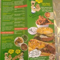 menu at Veggie Busters in Atlanta
