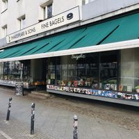 entry at Fine Bagels @ Shakespeare and Sons in Berlin