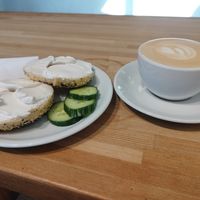  at Fine Bagels @ Shakespeare and Sons in Berlin