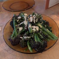 Creamy garlic mushroom pizza with plant based cheesee  at Flat Earth Pizzas in East London