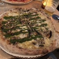 Creamy garlic mushroom  at Flat Earth Pizzas in East London