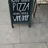   at Flat Earth Pizzas in East London