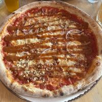   at Flat Earth Pizzas in East London