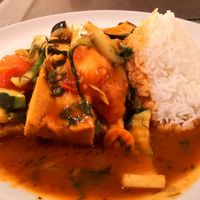 Tofusteak mit Gemüse und Reis at Viet Quan in Saarbrucken