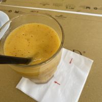 peach & mango smoothie😍😍(they have lots of fruit options & smoothies) at Ginger - Pantheon in Rome