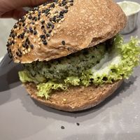 healthy and tasty filling of the burger at Ginger - Pantheon in Rome