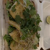 Tofu bahn mi (unfolded)  at Steam Noodle Cafe & Sake Bar in Great Barrington