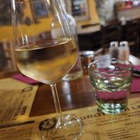 White wine at La Grotta Di Leo in Florence