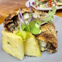 Jackfruit sourdough pocket  at Journey Cafe in Kailua Kona