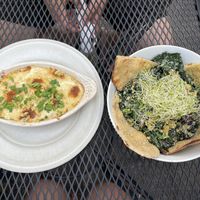 Mac n cheese & Caesar salad   at Journey Cafe in Kailua Kona