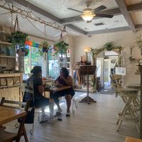 Cute and comfortable dining area.  at Journey Cafe in Kailua Kona
