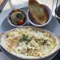 Baked mac with hummus  at Journey Cafe in Kailua Kona