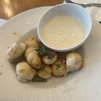 Garlic knots with a cashew saucee  at Journey Cafe in Kailua Kona