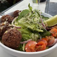 Falafel salad before adding the dressingg  at Journey Cafe in Kailua Kona