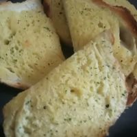 juicy garlic bread! at VBites in Brighton