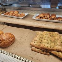 Fresh bread and vegan croissants at Larry's Market in North Vancouver