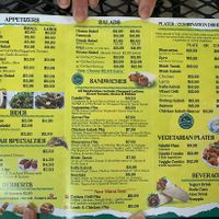 Menu at Cedar's Mediterranean Grill in Stroudsburg