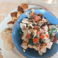 Tofu scramble with potatoes and biscuit   at Blue Bird Bistro in Kansas City