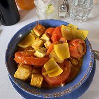 Moroccan stew with soy smoked tofu   at Blue Bird Bistro in Kansas City