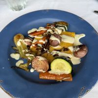 Polenta and veggies  at Blue Bird Bistro in Kansas City