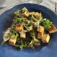 Thane’s pasta w tofu  at Blue Bird Bistro in Kansas City