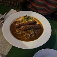 Bratwurst mit Sauerkraut  at Landia in Vienna