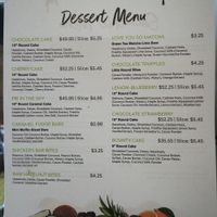Menu at Simply Sweet in Brooklyn