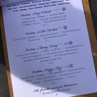 Menu (two leaves symbol = vegan)  at Cocktailcafé Regie in Heidelberg