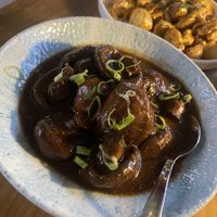 Get these, the winesauce is excellent  at Tapas Ibiza. La Finca Escondida in Ibiza