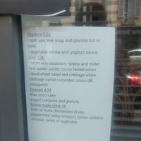 Menu of the day at La Cuisine de Phanie in Versailles