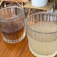 Kefir fermented drink, verbena infusion at La Cuisine de Phanie in Versailles