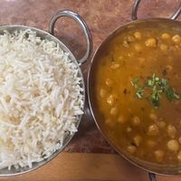 Chana Masala and rice  at Kabab House in Gainesville