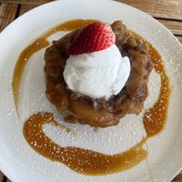 Vegan Apple pie pancakes   at Helgas Pancake House in Cairns