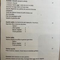 They mention vegan bacon and vegan yoghurt. at Café Tulipe in Avignon