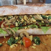 Scrabble tofu at Nui Bakery in Koh Tao