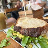 Vegan cauliflower and Parmesan sandwich  at Nui Bakery in Koh Tao