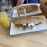 Vegan BLT + vegan chickpea cucumber   at Nui Bakery in Koh Tao