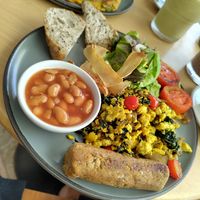 All vegan breakfast at Nui Bakery in Koh Tao
