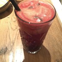 red maniac juice (beetroot, apple, pear, ginger & cucumber)  at Koffiespot in Amsterdam