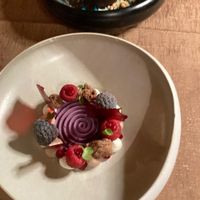 ‘Berries’ dessert at Fvsion in Cortina D Ampezzo