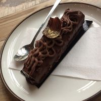 Vegan chocolate dessert at Sirkus Renaa Sølvberget in Stavanger