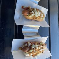 Vegan Hotdog ordered without Pickles  at Iscafeen in Hvide Sande