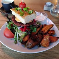 The vegan burger at Dråpe in Aalesund