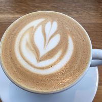 flat white with oat milk  at Dråpe in Aalesund