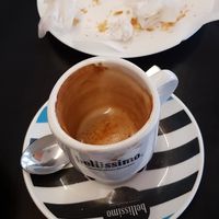 Coffee with soy milk at Café Flávio in Braga