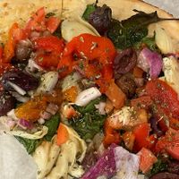 Salad Pizza on a GF crust   at Antonio's Pizza By The Slice in Worcester